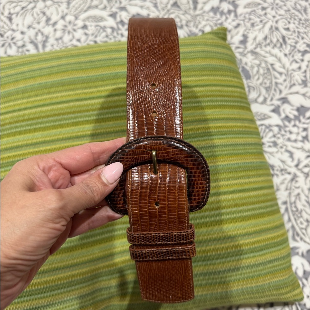 Cipriani vintage brown lizard Belt size Medium